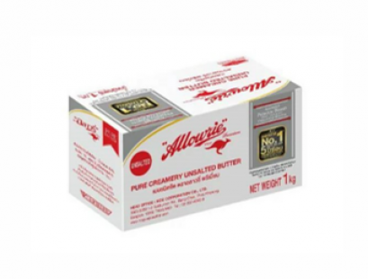 อลาวรี่ พรีเมี่ยม เนยแท้ ชนิดจืด (Allowrie Premium Unsalted Butter) 1กิโลกรัม