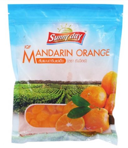 ส้มแมนดารินแช่แข็ง ซันนี่เดย์ 450 กรัม (Sunny Day Frozen Mandarin 450 g.)