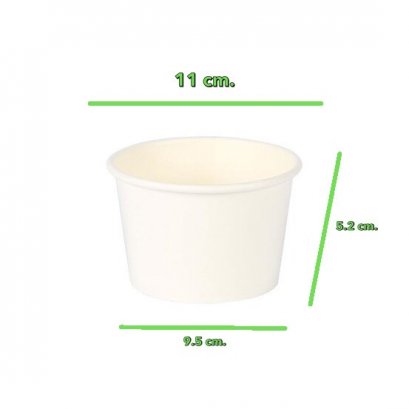 ถ้วยไอศครีม 390 ซีซี (ทรงเตี้ย) 50ใบ/แพ็ค