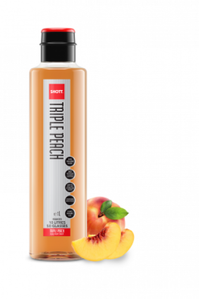 20004400 ชอทท์ทริปเปิ้ลพีช 1L (ยกลัง6ขวด)