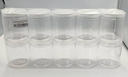 กระปุกPETกลม 8210PP ฝาสีใส (10ชิ้น/แพ็ค)