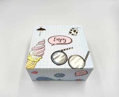 กล่องสแน็คเล็ก ลายเอ็นจอย  (20ชิ้น/แพ็ค)