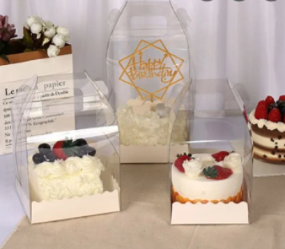 กล่องเค้กหูไขว้ข้าง 5 นิ้ว สูง( 5ชิ้น/แพค)