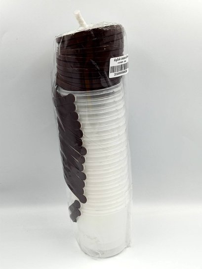 ถังพีพีเล็ก996 (350mm) มีหูสีน้ำตาล (15ชิ้น/แพ็ค)