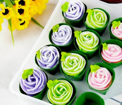 ถ้วยขนมใบตองเขียว (100ชิ้น/แพ็ค)