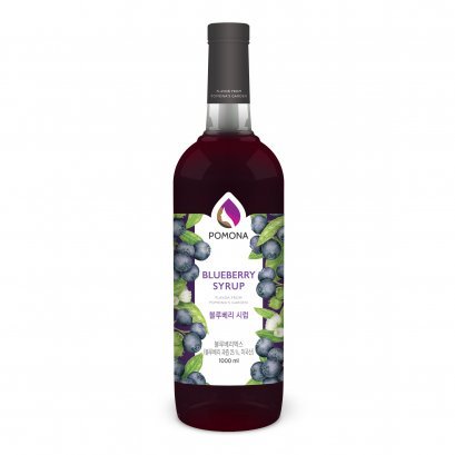 ไซรัปผลไม้ กลิ่นบลูเบอรี่ โพโมน่า 1000 มิลลิลิตร(Blueberry syrup Pomona 1000 ml.)
