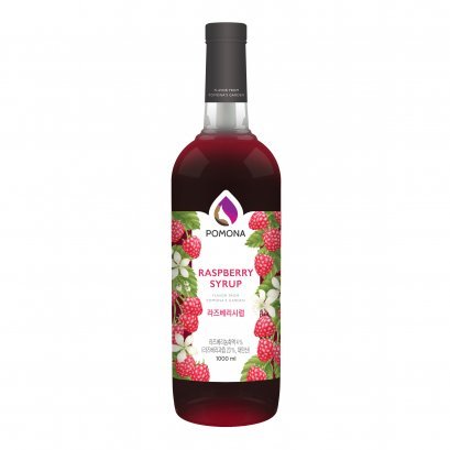 ไซรัปผลไม้ กลิ่นราสเบอรี่ โพโมน่า 1000 มิลลิลิตร (Raspberry syrup Pomona 1000 ml.)