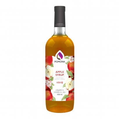 ไซรัปผลไม้ กลิ่นแอปเปิ้ล โพโมน่า 1000 มิลลิลิตร (Apple syrup Pomona 1000 ml.)
