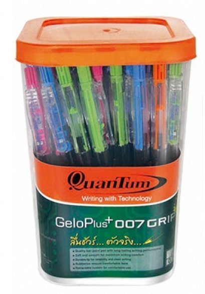 ปากกาแบบกด Quantum 0.7 สีดำ รุ่น 007Hitz แพ็ค 50 ด้าม ราคา/กระป๋อง