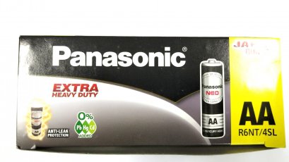 ถ่านไฟฉาย Panasonic NEO รุ่น R6NT/4SL ขนาด AA สีดำ (แพ็ค 4 ก้อน) จำนวน 15แพ็ค (60ก้อน)