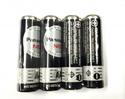 ถ่านไฟฉาย Panasonic NEO รุ่น R6NT/4SL ขนาด AA สีดำ (จำนวน 1แพ็ค 4 ก้อน) จำนวน 1 แพ็ค