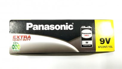 ถ่านไฟฉาย Panasonic NEO รุ่น 6F22NT/1SL ขนาด 9V (12 ก้อน/กล่อง)
