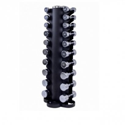 Chrome steel dumbbell 1-10 kg with rack W100412