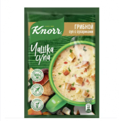 ซุปเห็ด/Кнорр Суп Грибной с сухариками