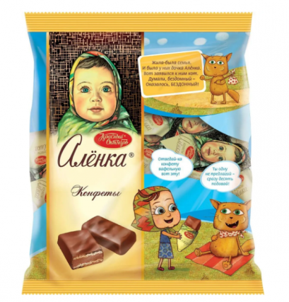 ขนมพื้นเมืองรัสเซีย ขนมวาฟเฟิลจากAlenka /конфета Аленка