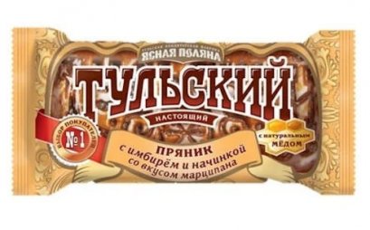 ขนมปรยานิค ขนมพื้นเมืองรัสเซียสอดไส้ขิงและมาร์ซิแพน ขนาด 140 กรัม / Пряник Тульский с имбирем и начинкой марципан, 140г