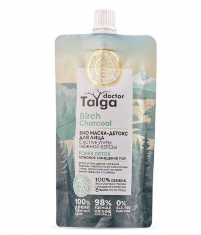 Natura Siberica – มาส์กไปโอดีทอกส์ Dr. taiga Birch Charcoal