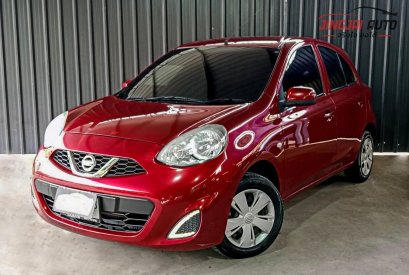 Nissan March 1.2E ปี2019 สีแดง เกียร์ออโต้