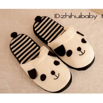 [[พร้อมส่ง]] [Ai-031] Aix++รองเท้า++รองเท้าใส่อยู่บ้าน Slipper ลายแพนด้าขาวดำ