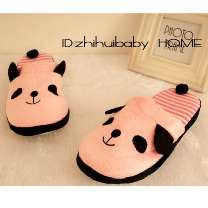 [[พร้อมส่ง]] [Ai-031-1] Aix++รองเท้า++รองเท้าใส่อยู่บ้าน Slipper ลายแพนด้าชมพู