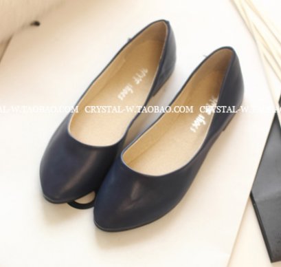 [[ไม่มีผลิตแล้วค่ะ]] [Cs-018] Crystal++รองเท้า++รองเท้าส้นเตี้ยสีน้ำเงินใส่สบาย