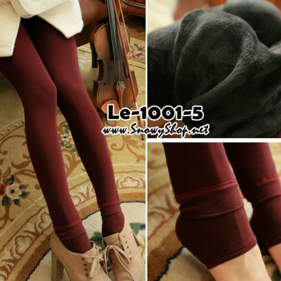  [[พร้อมส่ง]] [Le-1001-5] Leggings เลคกิ้งลองจอนสีแดงกันหนาวซับขนด้านในปลายเท้ายาว หนาและอุ่นสุด