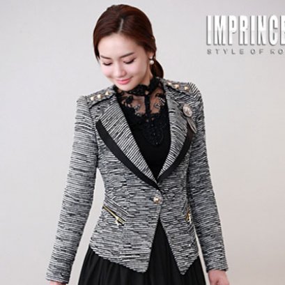  [*พร้อมส่ง F] [เสื้อลูกไม้] [SZ-3152] SZ++เสื้อ++เสื้อคอลูกไม้สีดำประดับมุก แขนยาว