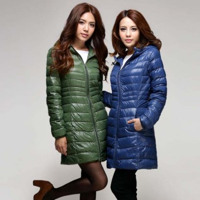  [[*พร้อมส่ง M]] [OB-058-1] Orange Bear++เสื้อโค้ทกันหนาว++เสื้อโค้ทกันหนาวสีเขียวผ้านวมร่มใส่กันหิมะได้ค่ะ