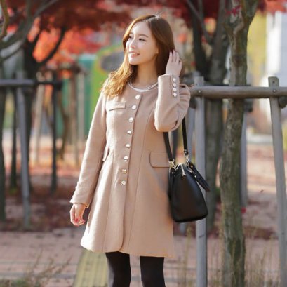  [[PreOrder]] [JK-713-1] JK2++โค้ทกันหนาว++โค้ทกันหนาวสีครีม ติดกระดุมด้าหน้า แขนยาว กระเป๋าหลอก ผ้าซับในให้อย่างดี โค้ทหนาวคลุมทั้งตัว