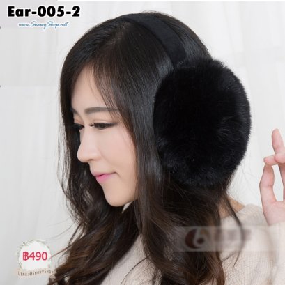  [PreOrder] [Ear-005-2] ที่ปิดหูกันหนาวสีดำ ที่คาดสีดำ ขนนุ่มฟูค่ะ