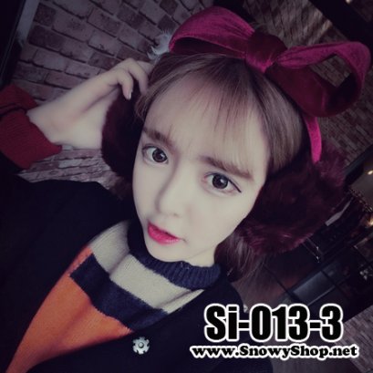  [*พร้อมส่ง] [Si-013-3] Ear Muff หูกันหนาวขนกระต่ายสีม่วงแบบที่คาดโบว์น่ารักมากๆ