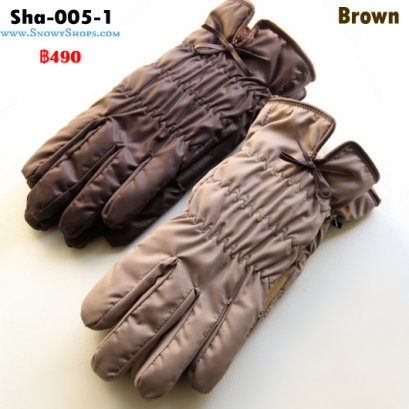 [PreOrder] [Sha-005-1]  ถุงมือกันหนาวสีน้ำตาล ผ้าฝ้ายร่ม ด้านในบุขนใส่กันหนาวเล่นหิมะได้ค่ะ
