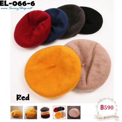 [PreOrder]  [EL-066-6]  EL หมวกบาเรตสีแดง