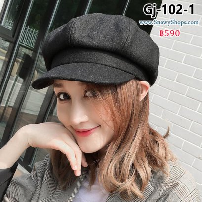 [PreOrder] [Gj-102-1]  หมวกหมวกวูลสีดำ 