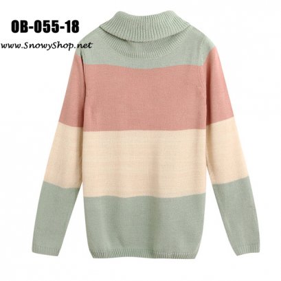 [PreOrder] [OB-055-18]  Orange Bear++เสื้อคอเต่า++เสื้อคอเต่าไหมพรมแขนยาว