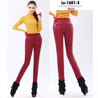 [พร้อมส่งS,M,L] [Le-1601-3] กางเกงใส่เล่นหิมะสีแดงของผู้หญิง เอวยืด ใส่กันหนาวติดลบได้ค่ะ