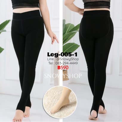 [พร้อมส่ง] [Leg-005-1]  Leggings ลองจอนไซด์ใหญ่ เปนลองจอนสีดำซับขนหนาใส่กันหนาวติดลบได้ ผ้ายืดและข้างในซับขนนุ่มมาก เหมาะสำหรับ 65-90Kg สะโพกยืดได้ 45-50นิ้วค่ะ