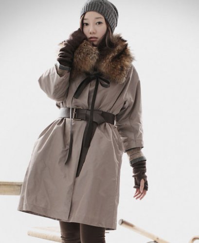  [[*พร้อมส่ง F]] [SZ-9337] SZ++เสื้อกันหนาว++เสื้อกันหนาวสีน้ำตาลเนื้อบาง ใส่คลุมสบายๆ พร้อมเฟอร์ปุยๆรอบคอค่ะ พร้อมเข็มขัด(ชุด3ชิ้น)