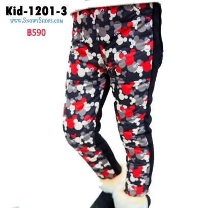 [PreOrder] [KID-1201-3] กางเกงกันหนาวเด็กสีแดงลายมิกกี้เม้าส์  ใส่ลุยหนาว กันน้ำ กันหิมะได้ค่ะ