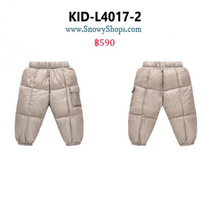 [พร้อมส่ง 80,90,100,110] [KID-L4017-2] กางเกงกันหนาวเด็กเล็กใส่เล่นหิมะสีเทา ผ้ากันหนาวกันหนาวอย่างดี ใส่ได้ทั้งเด็กชายและเด็กหญิง