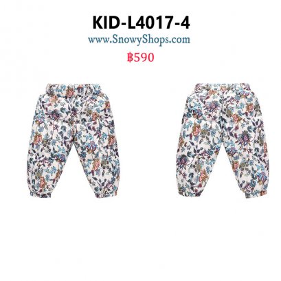 [พร้อมส่ง 80,90,100,110] [KID-L4017-4] กางเกงกันหนาวเด็กเล็กใส่เล่นหิมะสีลายดอก ผ้ากันหนาวกันหนาวอย่างดี ใส่ได้ทั้งเด็กชายและเด็กหญิง