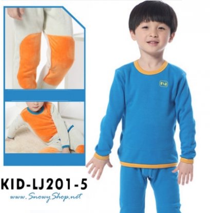  [พร้อมส่ง 90,100,110,120,130,140,150,160] [KID-LJ201-5] ชุดลองจอนสีน้ำเงิน คอกลม ด้านในซับขนกันหนาวใส่ติดลบได้ค่ะ