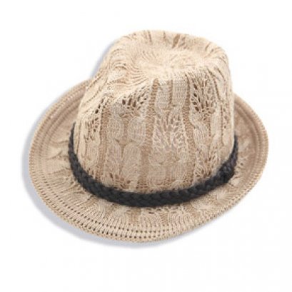  [[*พร้อมส่ง]] [CW-353] CatWorld++หมวก++หมวกสานสีครีมทรงสูง