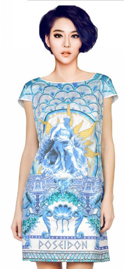 [[*พร้อมส่งS]] [เดรส] [Do-538] Domeya++เดรส++เดรสสีขาวลายน้ำเงิน สินค้าตามรูปถ่ายด้านล่างสุดค่ะ