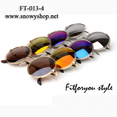 [[PreOrder]] [FT-013-4] แว่นตากันแดด++แว่นตากันแดดผู้หญิง กรอบแว่นทรงกลม มีไสตล์