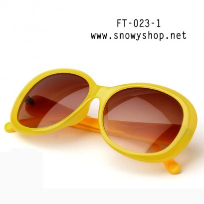      [[พร้อมส่ง]] [FT-023-1] แว่นตากันแดด++แว่นตากันแดดผู้หญิงกรอบใหญ่ ขอบลายการ์ตูน 