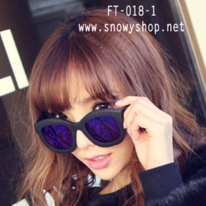  [[พร้อมส่ง]] [FT-018-1] แว่นตากันแดด++แว่นตากันแดดผู้หญิงน้ำเงิน