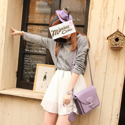  [[พร้อมส่ง M]] [Mi-109] Mimius ++เดรส++ เดรสแขนยาวสีเทามีฮู้ดค่ะ