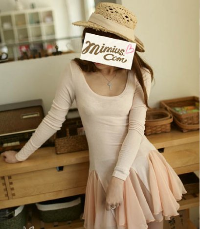  [พร้อมส่ง] [Mi-168] Mimius++เดรส++เดรสสีชมพูแขนยาว กระโปรงจีบผ้าสลับ สวยมากๆค่ะ ใส่เป็นชุดข้างในหรือข้างนอกก็ได้ค่ะ