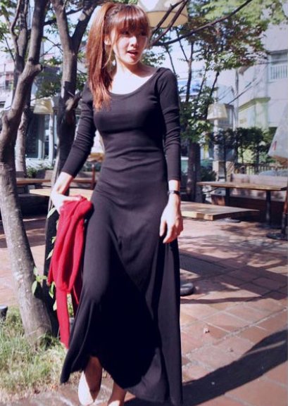  [[PreOrder]] [RB-165] RB ++แม๊กซี่เดรส++ แม๊กซี่เดรสแขนยาวสีดำ